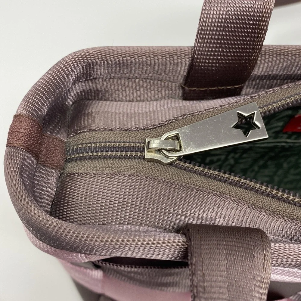 Harveys seatbelt bag purse. Brown and pink. - Picture 5 of 9